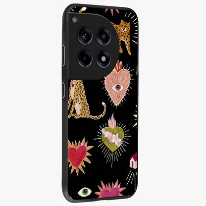 Sacred Jungle Heart Glass Case for 1+12R side perspective highlighting lush textures and premium edges