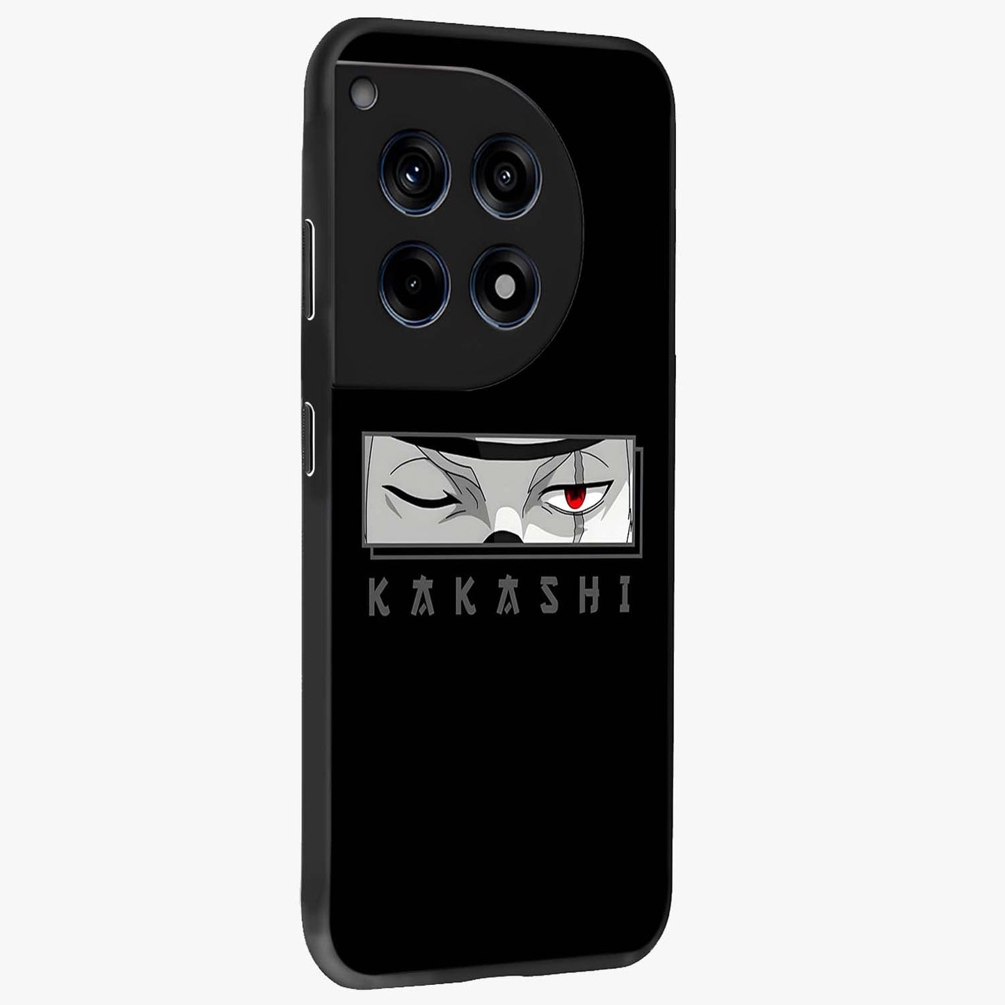 Scarlet Ninja Gaze Glass Case for 1+12R side perspective highlighting intense textures and premium edges