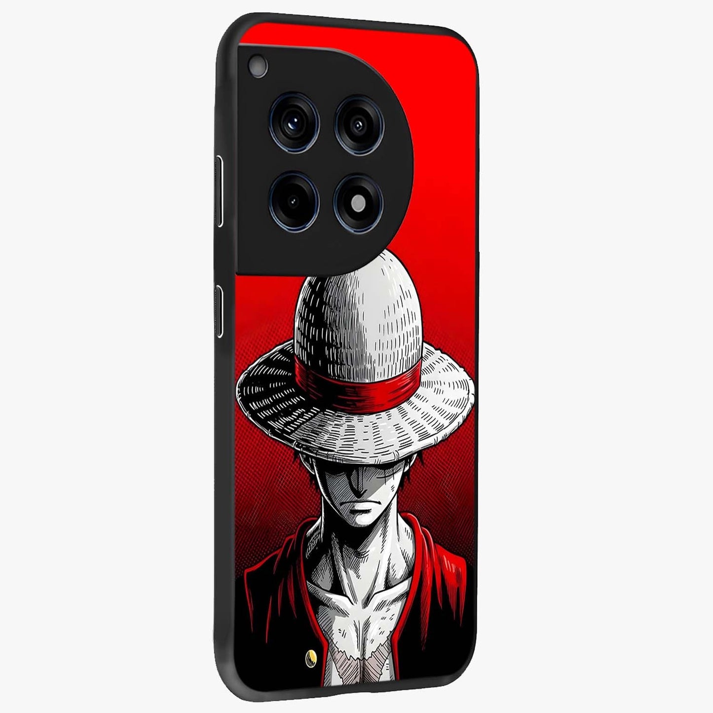 Scarlet Pirate Resolve Glass Case for 1+12R side perspective highlighting strong character detailing and sleek premium build