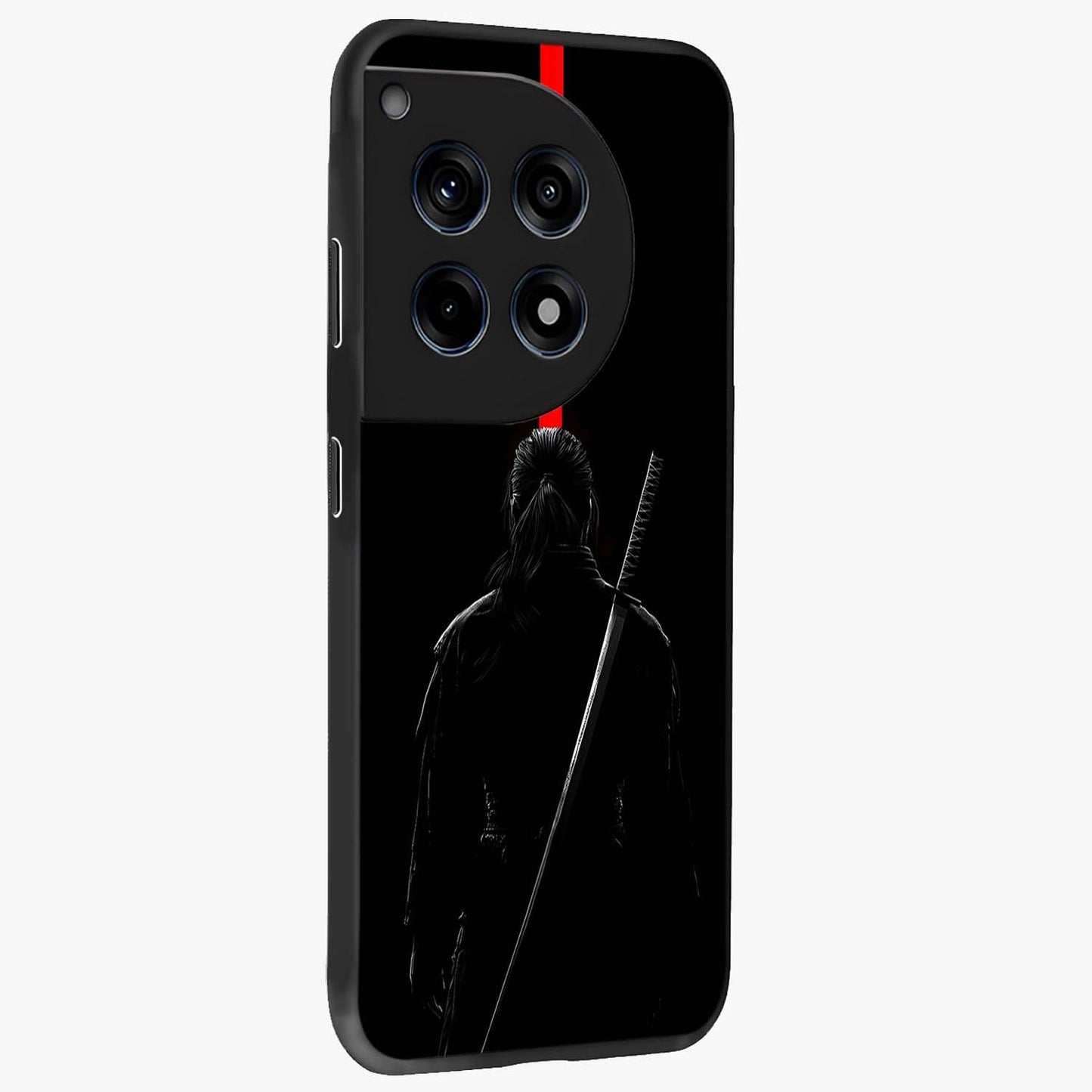 Silent Blade Resolve Glass Case for 1+12R side perspective highlighting sharp textures and sleek premium build