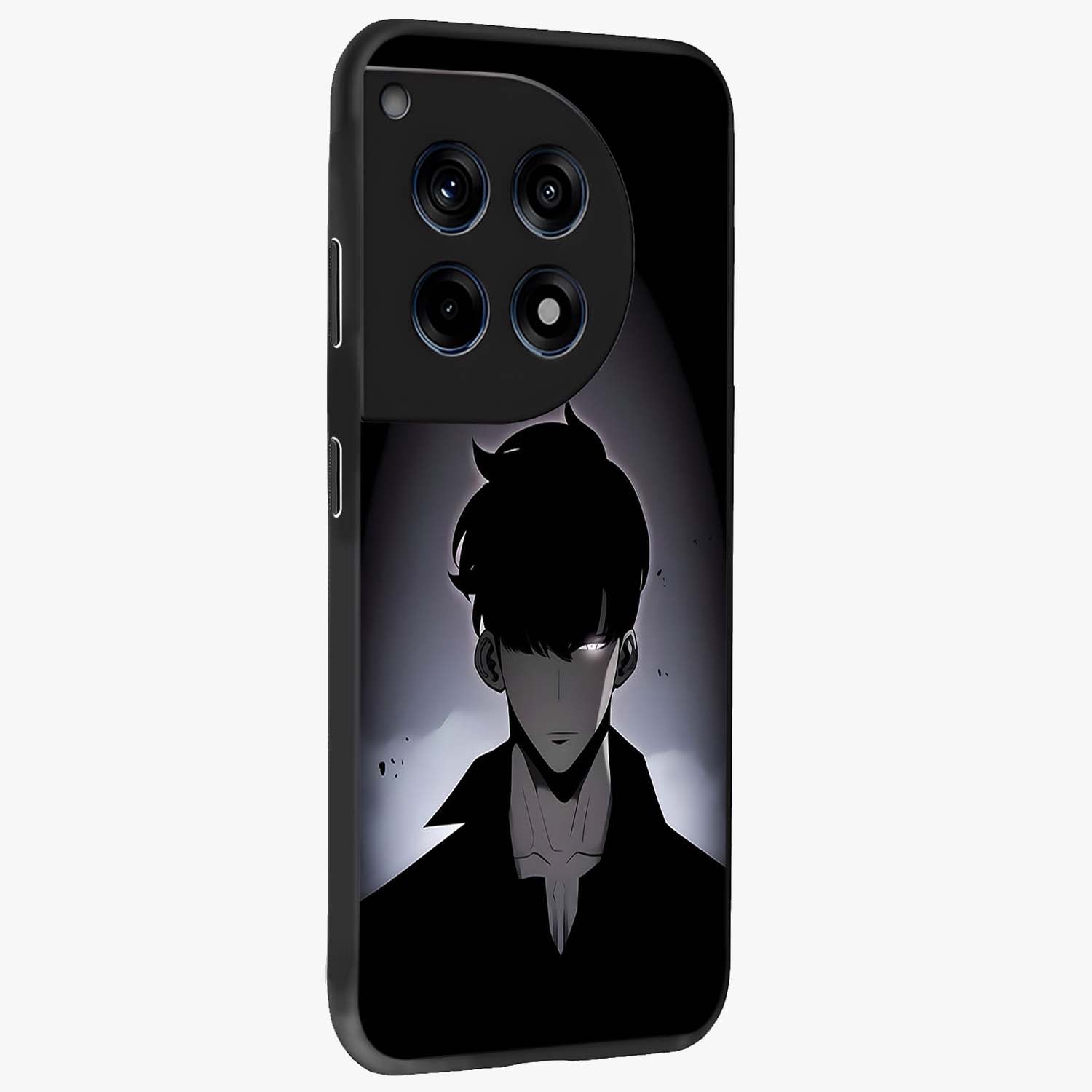 Silent Shadow Awakening Glass Case for 1+12R side perspective highlighting sharp textures and sleek premium build