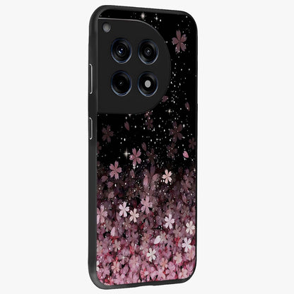 Small Starry Flowers Glass Case for 1+12R side perspective highlighting delicate bloom textures and premium edges