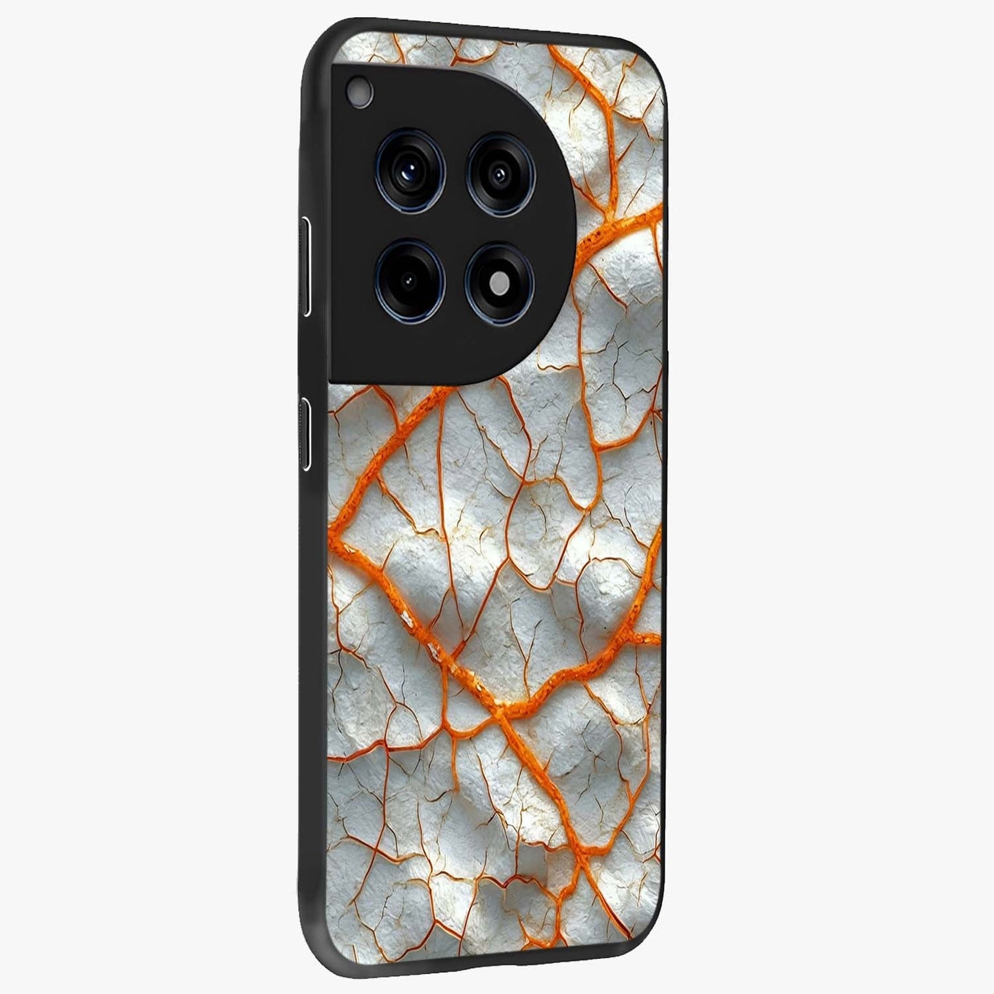 Snarl Zone Buzz Glass Case for 1+12R side perspective highlighting sharp textures and sleek premium build