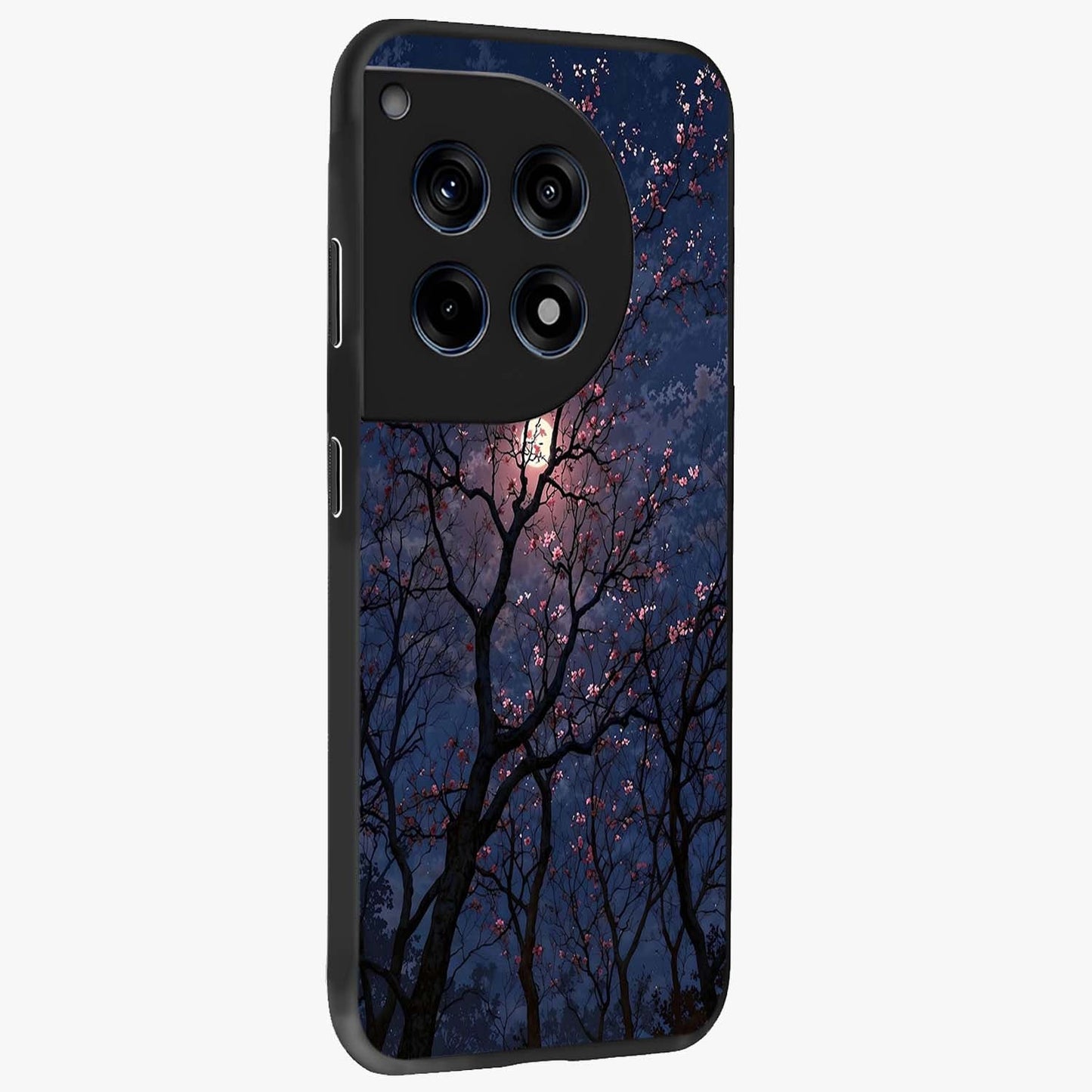 Twilight Sakura Serenade Glass Case for 1+12R side perspective highlighting delicate sakura textures and premium edges