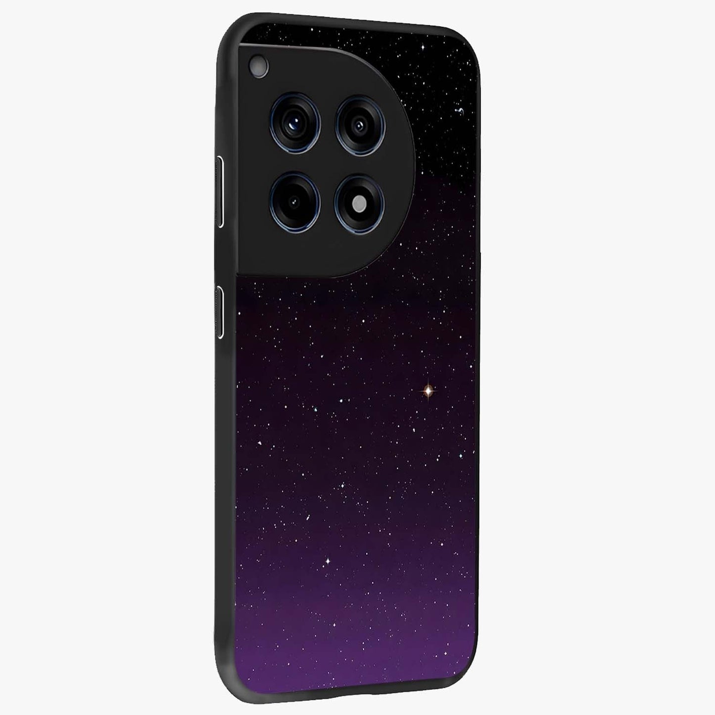 Violet and Black Shade Glass Case for 1+12R side perspective highlighting smooth gradient textures and sleek build