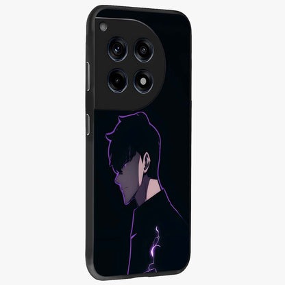 Void Lightning Phantom Glass Case for 1+12R side perspective highlighting sharp energy textures and premium edges