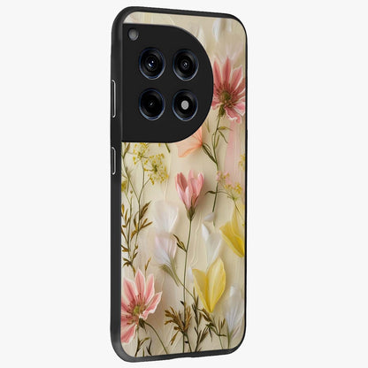 Whispering Petal Harmony Glass Case for 1+12R side perspective highlighting refined textures and premium edges