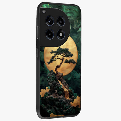 Zen Moon Rise Glass Case for 1+12R side perspective highlighting subtle lunar textures and premium edges