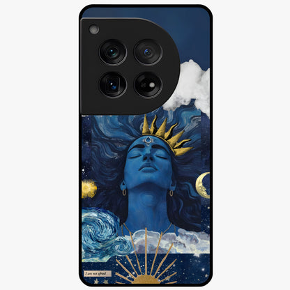Aesthetic Lord Shiva Glass Case for 1+12 bold front view featuring detailed spiritual Shiva artwork