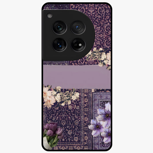 Antique Floral Whisper Glass Case for 1+12 vintage front view featuring soft antique floral artwork
