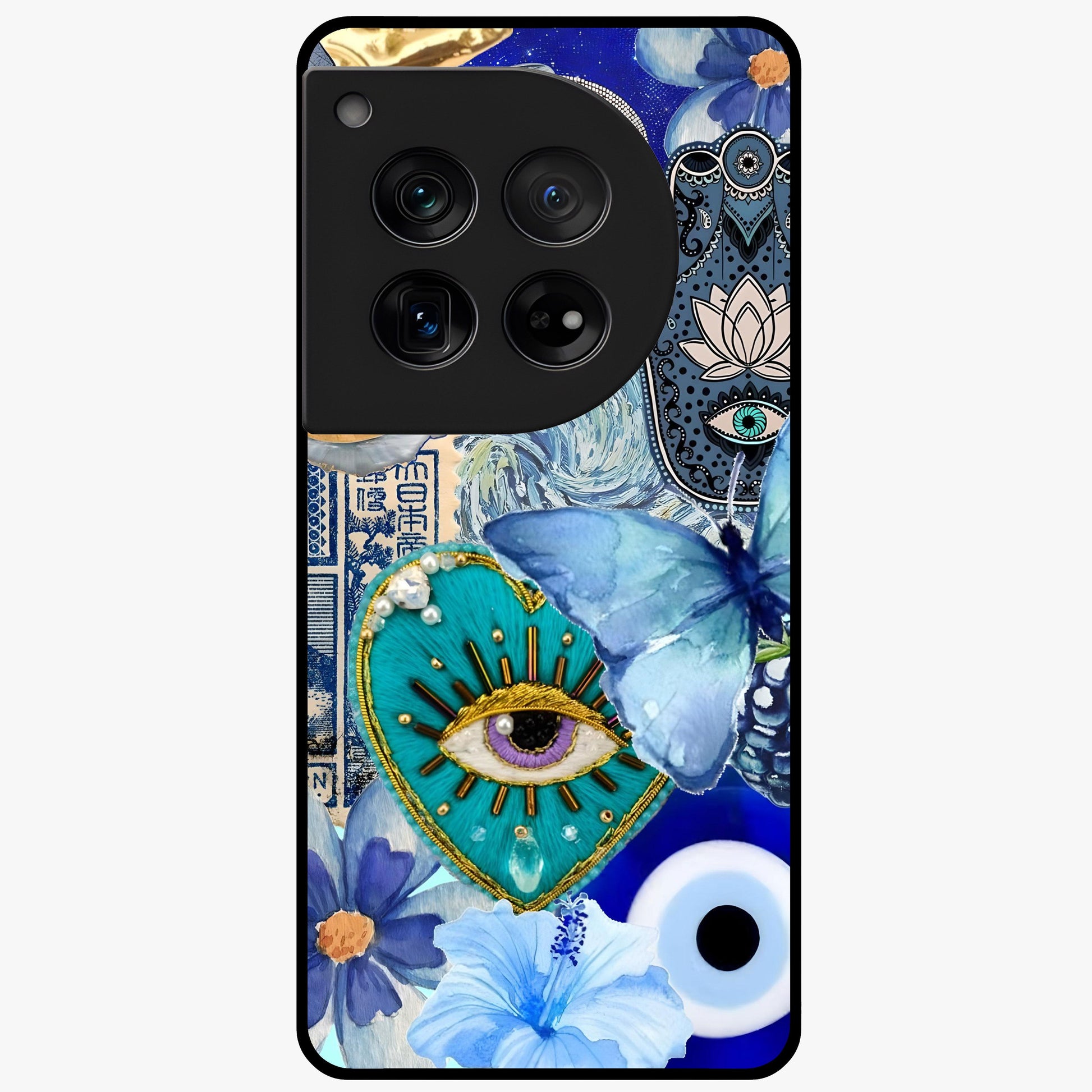 Audrey Zivan Glass Case for 1+12 stylish front view featuring bold artistic aesthetic design