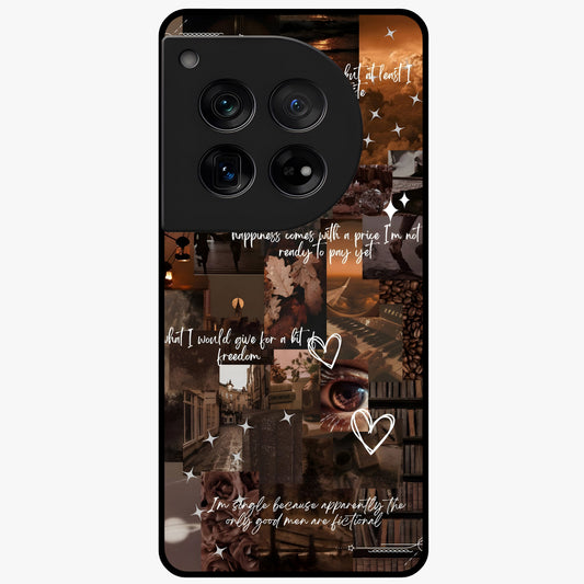 Bittersweet Aesthetic Chaos Glass Case for 1+12 bold front view featuring expressive abstract aesthetic artwork