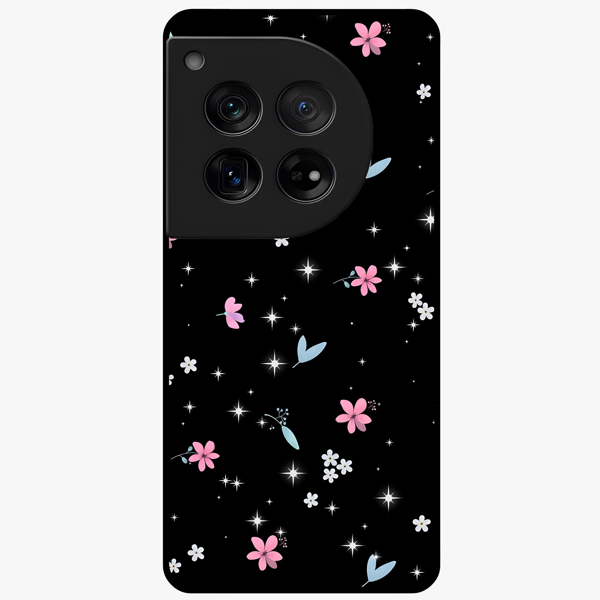 Black Aesthetic Wallpapers Glass Case for 1+12 bold front view featuring dark minimalist aesthetic artwork