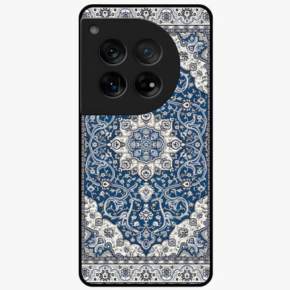 Blue Palace Dream Glass Case for 1+12 royal front view featuring palace inspired artwork in deep blue tones