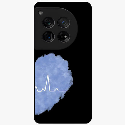 Blue Pulse Bond Glass Case for 1+12 bold front view featuring dynamic blue abstract pulse artwork