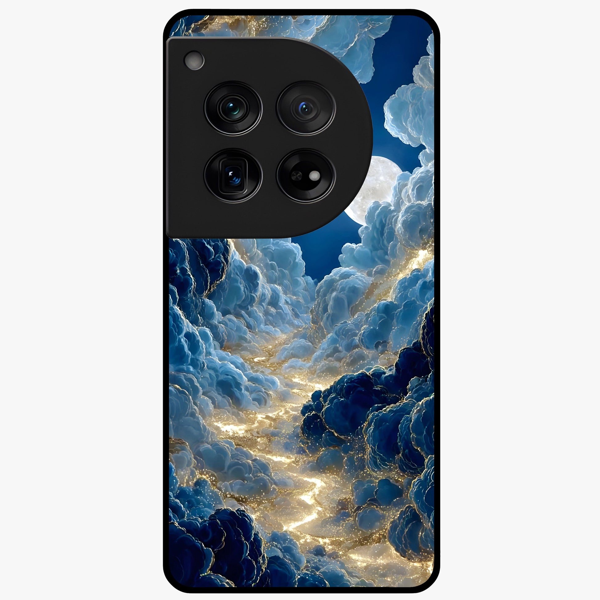 Celestial Cloud Path Glass Case for 1+12 serene front view featuring dreamy cloud pathway artwork