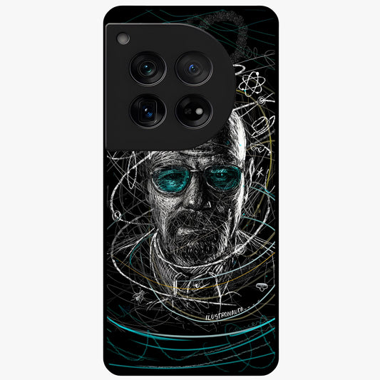 Chaotic Mind Genius Glass Case for 1+12 bold front view featuring expressive abstract typography artwork