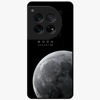 Cosmic Moon Glow Glass Case for 1+12 serene front view featuring glowing moon artwork with celestial tones