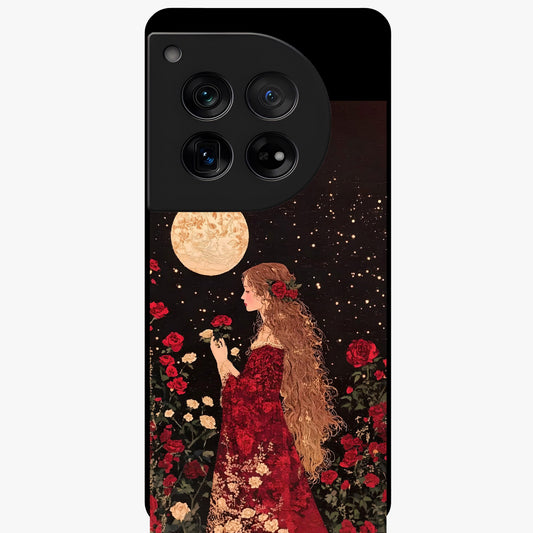 Crimson Dreams Glass Case for 1+12 elegant front view featuring rich red artistic artwork