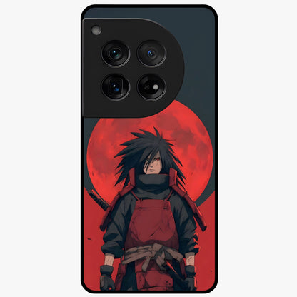 Crimson Moon Warlord Glass Case for 1+12 dramatic front view featuring warrior themed artwork under crimson moonlight