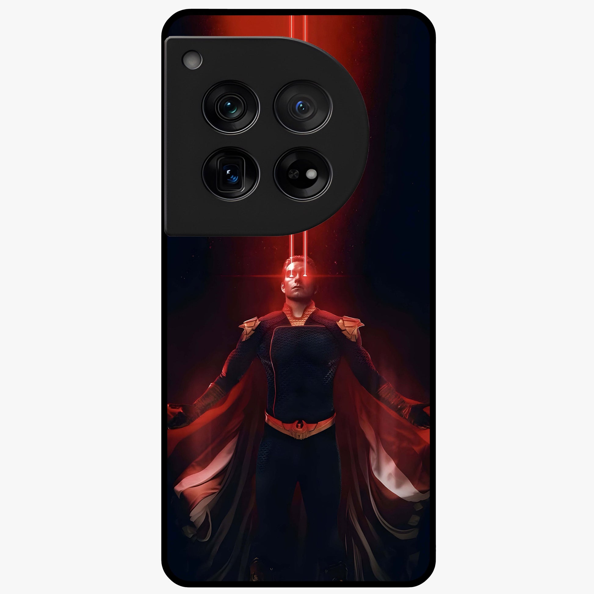Crimson Vision Ascension Glass Case for 1+12 bold front view featuring visionary crimson themed artwork