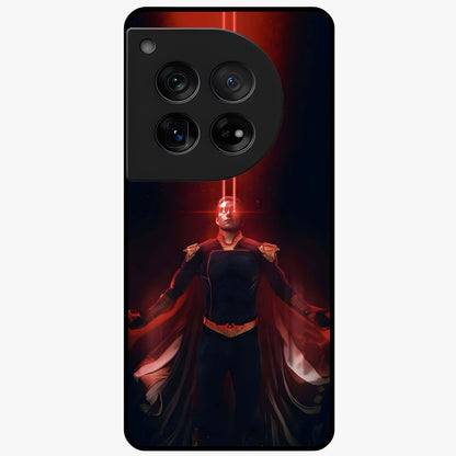 Crimson Vision Ascension Glass Case for 1+12 bold front view featuring visionary crimson themed artwork