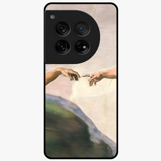Divine Touch Art Glass Case for 1+12 artistic front view featuring expressive spiritual inspired artwork