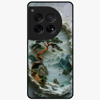 Eternal Nature Spirit Glass Case for 1+12 serene front view featuring earthy nature inspired artwork