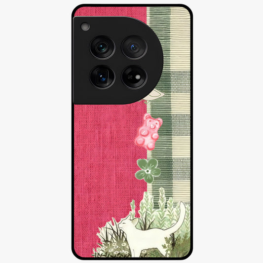 Fabric Patterns Glass Case for 1+12 stylish front view featuring textile inspired pattern artwork