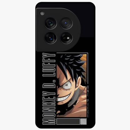 Fearless Pirate Smile Glass Case for 1+12 edgy front view featuring pirate inspired artwork with bold expression
