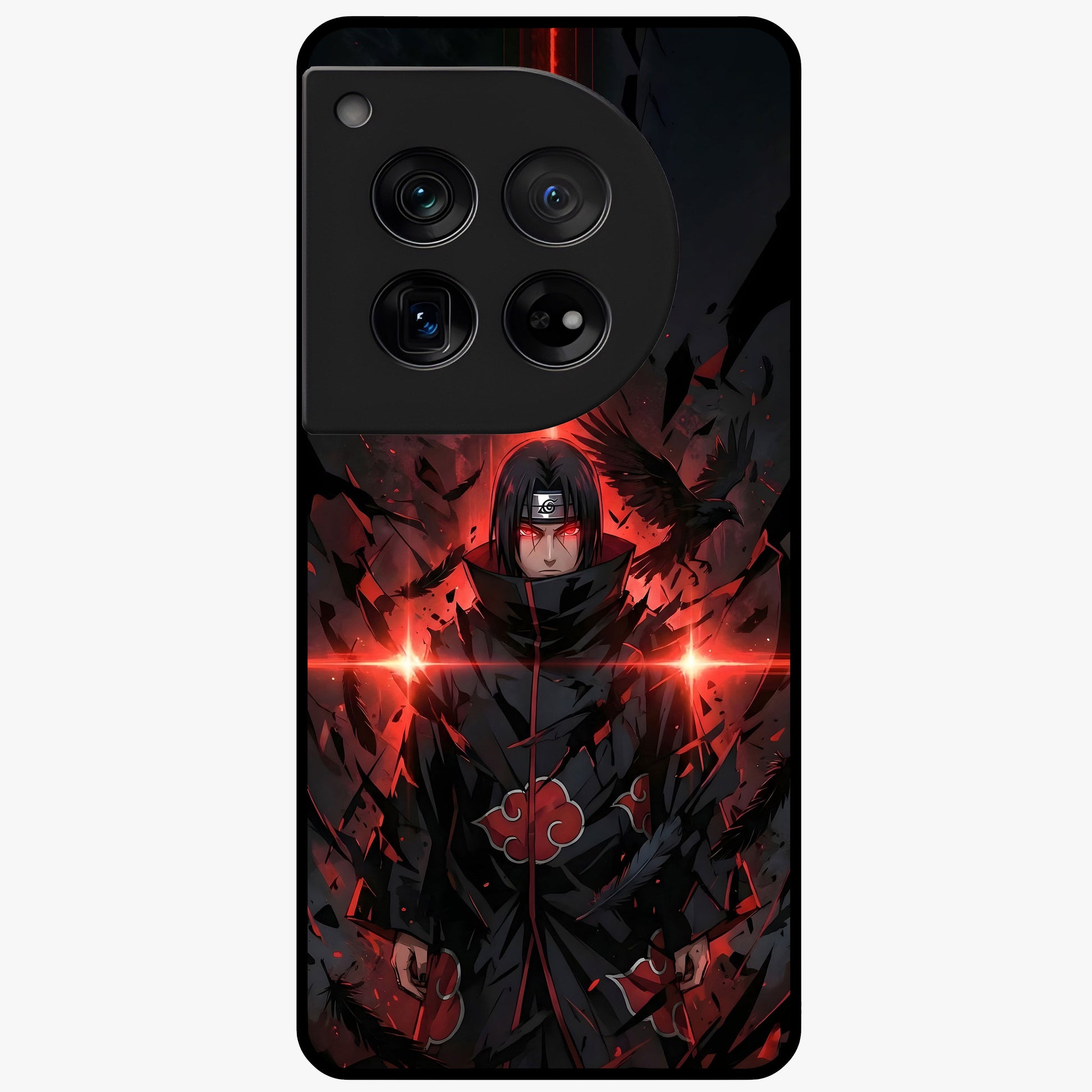 Focused Blade Discipline Glass Case for 1+12 bold front view featuring sharp blade inspired artistic artwork