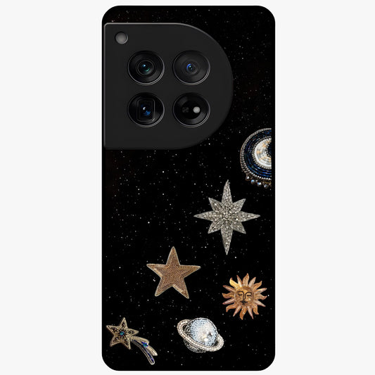 Galactic Charm Glow Glass Case for 1+12 radiant front view featuring glowing cosmic charm artwork