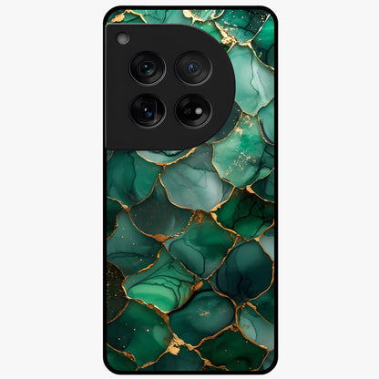 Geometric Polyester Pattern Glass Case for 1+12 modern front view featuring abstract geometric pattern artwork