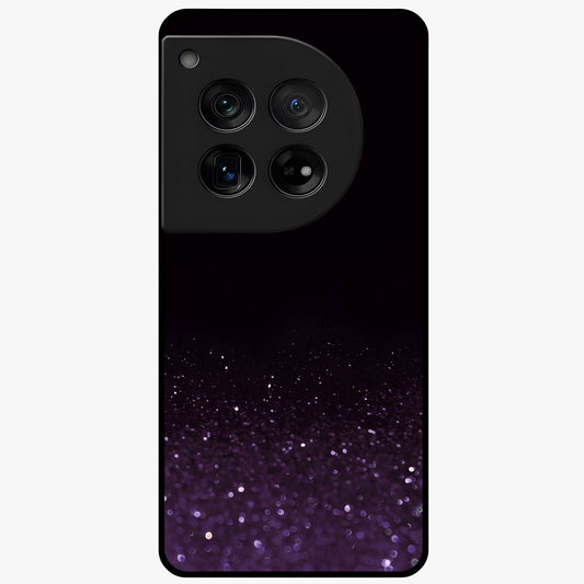 Glittery Purple Bokeh Glass Case for 1+12 vibrant front view featuring sparkling purple bokeh artwork