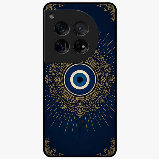 Golden Heart Glow Glass Case for 1+12 romantic front view featuring glowing golden heart artwork