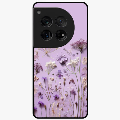 Lavender Blossom Dream Glass Case for 1+12 soft front view featuring delicate lavender floral artwork