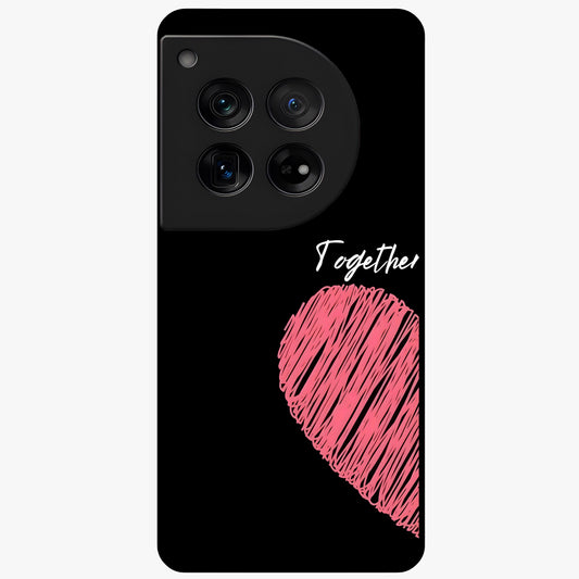 Love Forever Together Left Glass Case for 1+12 romantic front view featuring couple themed artwork