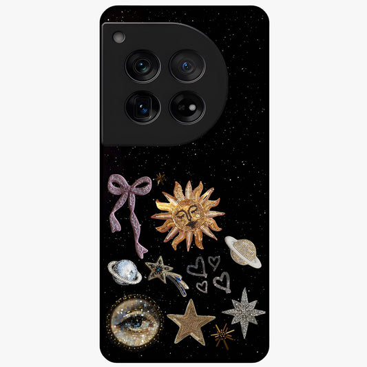 Magical Jewelry Vibe Glass Case for 1+12 glamorous front view featuring jewel inspired artistic artwork