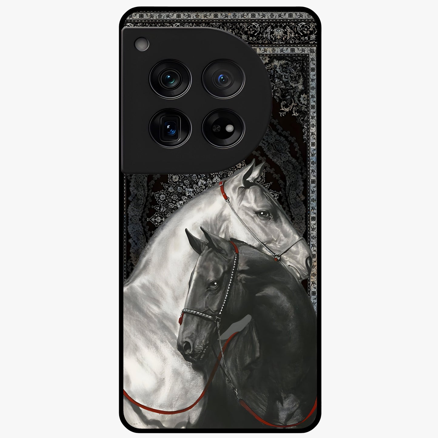 Majestic Ride Legacy Glass Case for 1+12 bold front view featuring dynamic ride inspired artwork