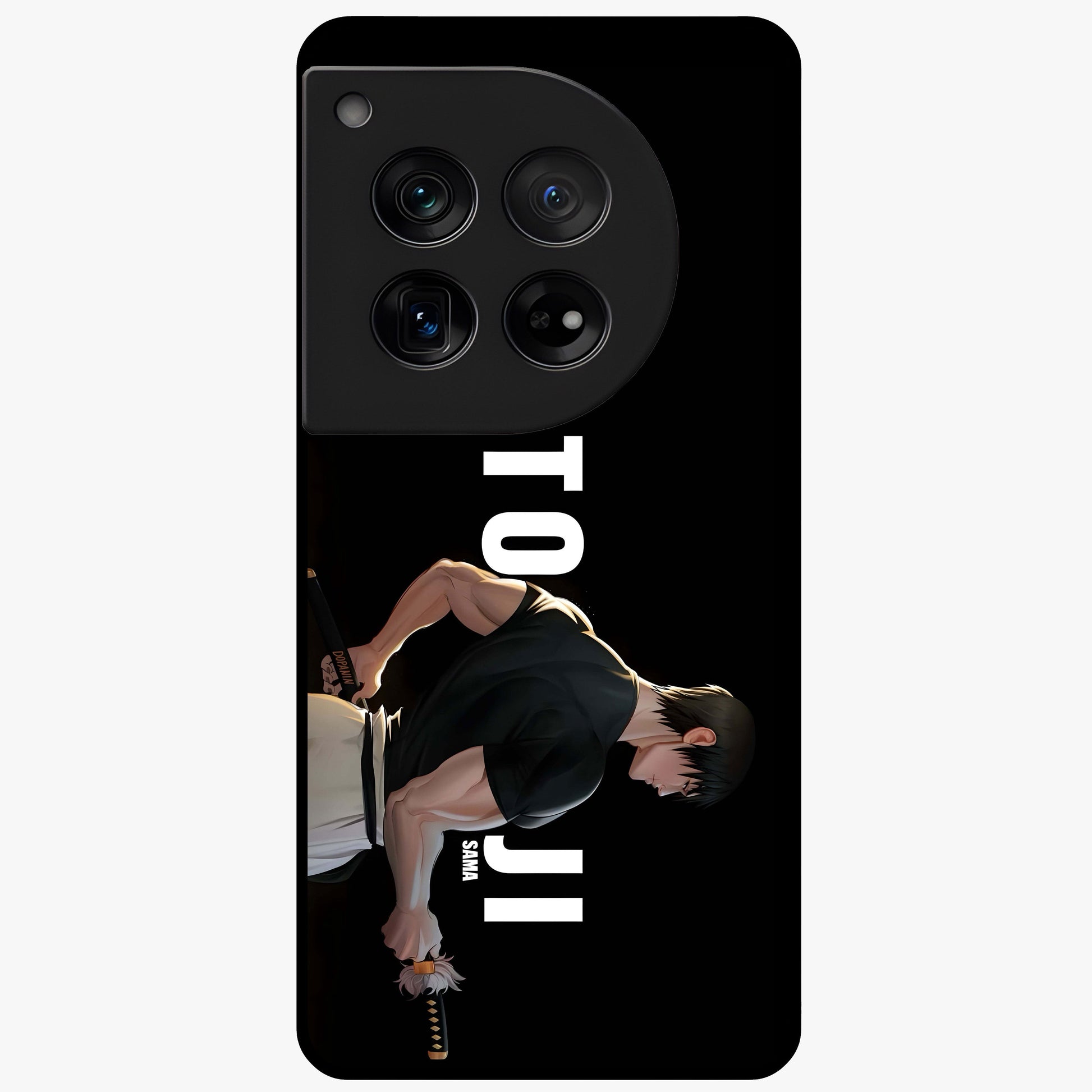Midnight Blade Resolve Glass Case for 1+12 intense front view featuring sharp blade inspired artwork in dark tones