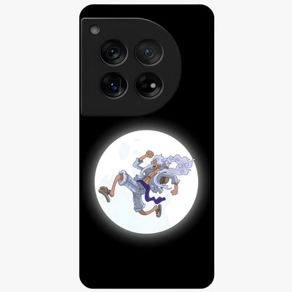 Moonlit Freedom Dance Glass Case for 1+12 artistic front view featuring expressive silhouette artwork under moonlight