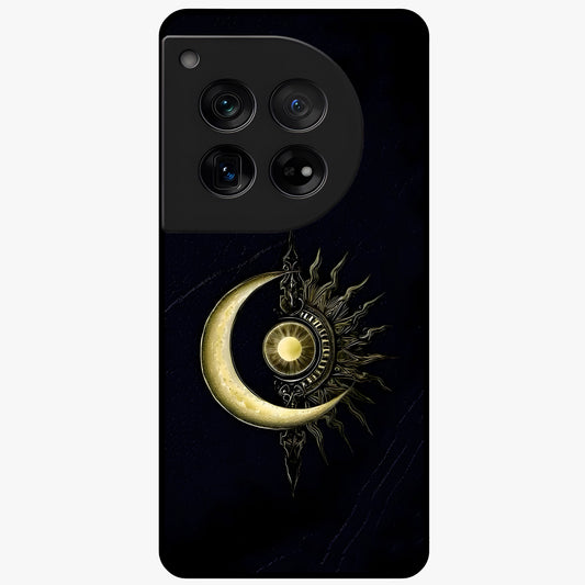 Mystic Lunar Flame Glass Case for 1+12 striking front view featuring moon and flame inspired artwork