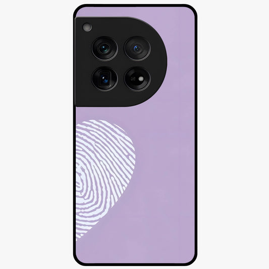 Our Hearts Match Glass Case for 1+12 sweet front view featuring couple themed heart artwork
