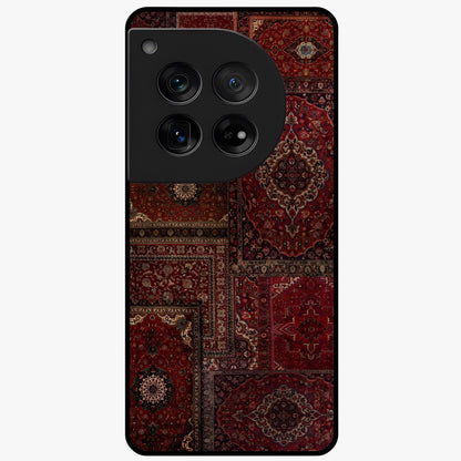 Persian Velvet Tale Glass Case for 1+12 luxurious front view featuring velvet inspired Persian pattern artwork
