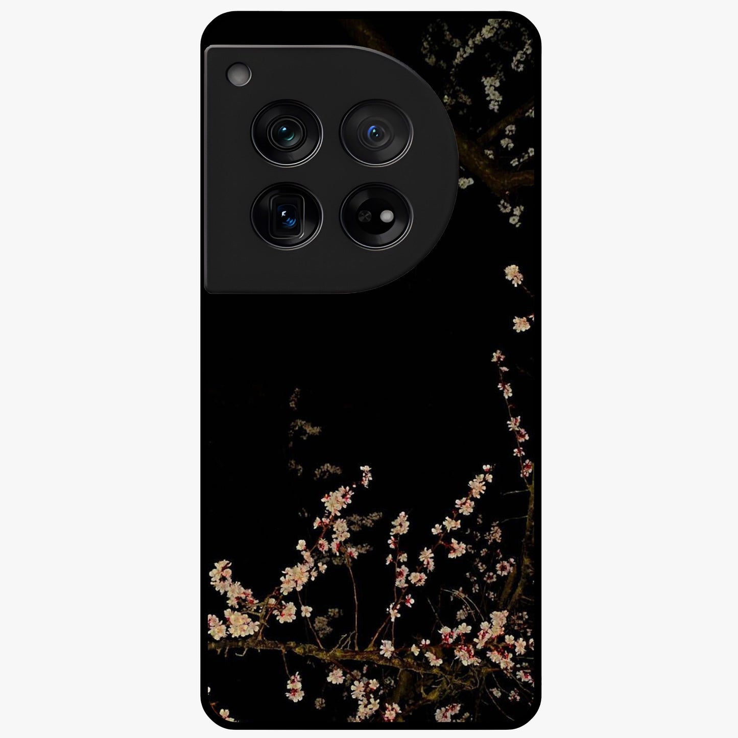 Petal Moon Light With Custom Name Glass Case for 1+12 graceful front view featuring floral artwork under moonlight with personalized name design