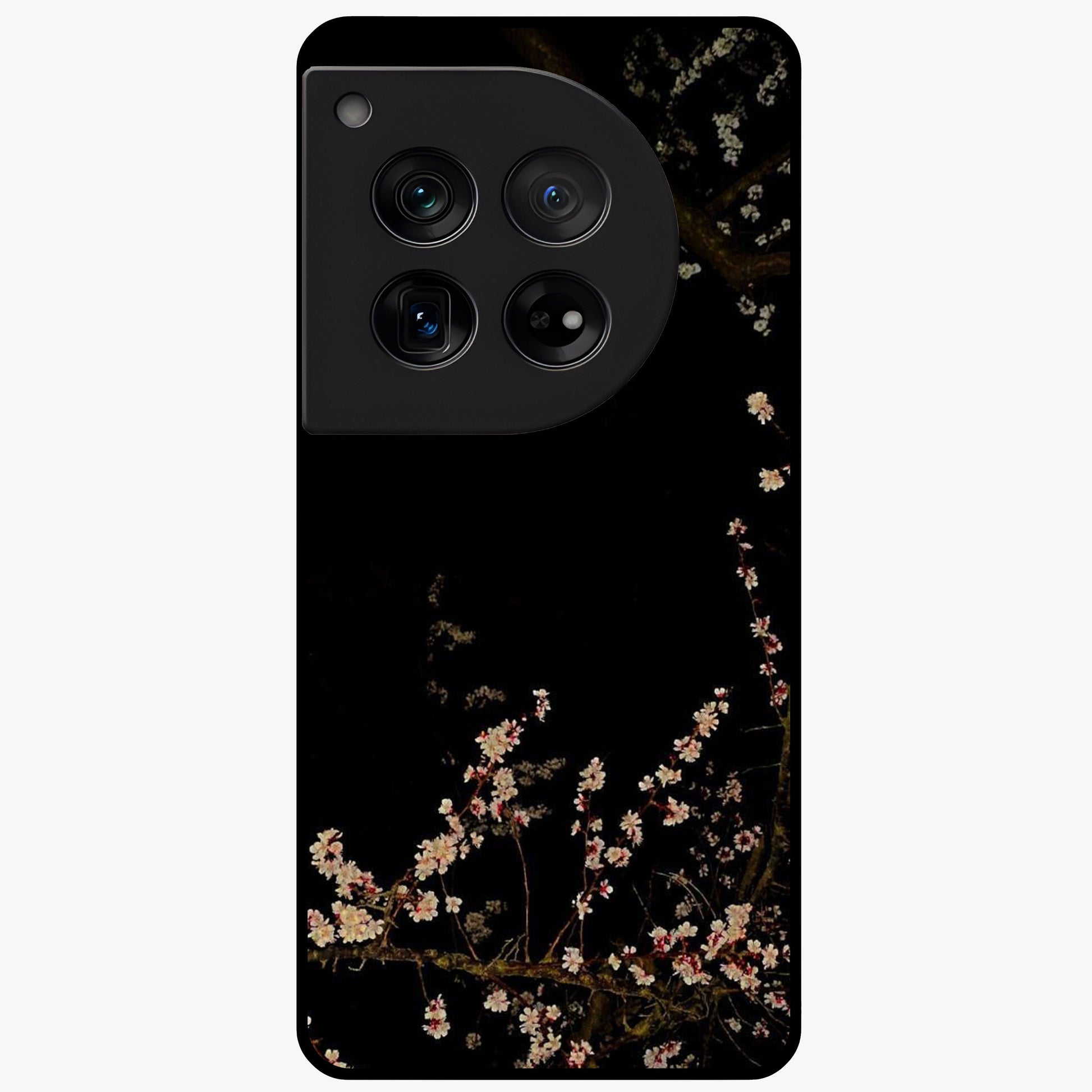 Petal Moon Light With Custom Name Glass Case for 1+12 graceful front view featuring floral artwork under moonlight with personalized name design