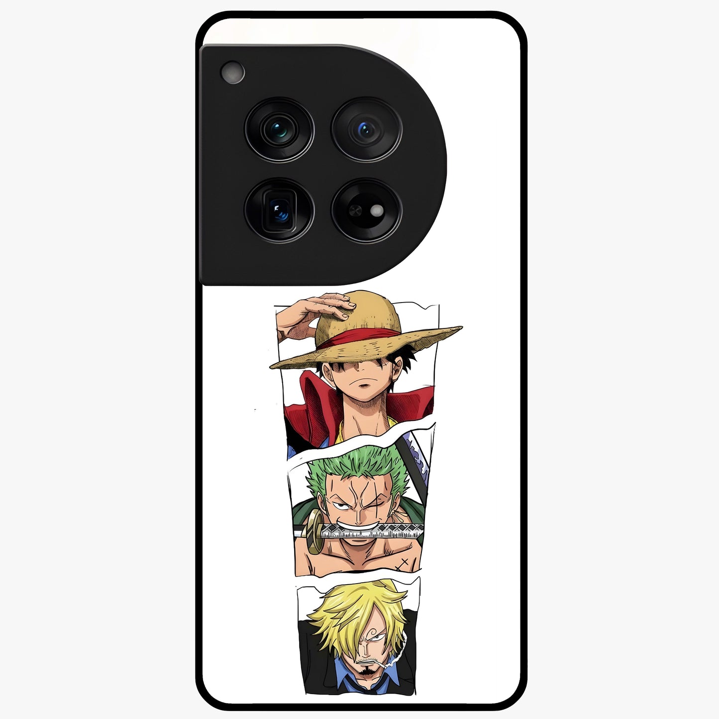 Pirate Trio Resolve Glass Case for 1+12 bold front view featuring pirate inspired trio artwork