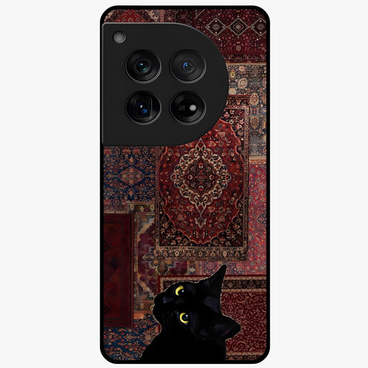Regal Magic Cat Apple Glass Case for 1+12 playful front view featuring charming cat artwork with whimsical theme