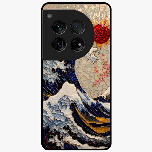 Rising Wave Glory Glass Case for 1+12 dynamic front view featuring powerful wave inspired artwork