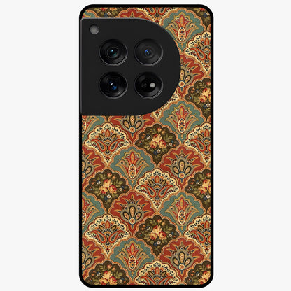 Royal Threadwork Glass Case for 1+12 elegant front view featuring embroidered threadwork inspired artwork